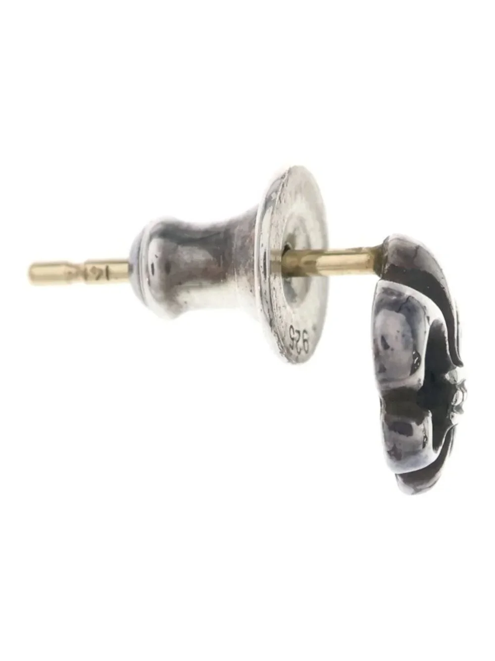 Chrome Hearts CO BS Flr BS Flare Stud Earrings Silver
